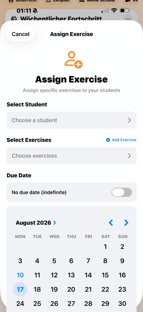 Assign exercises