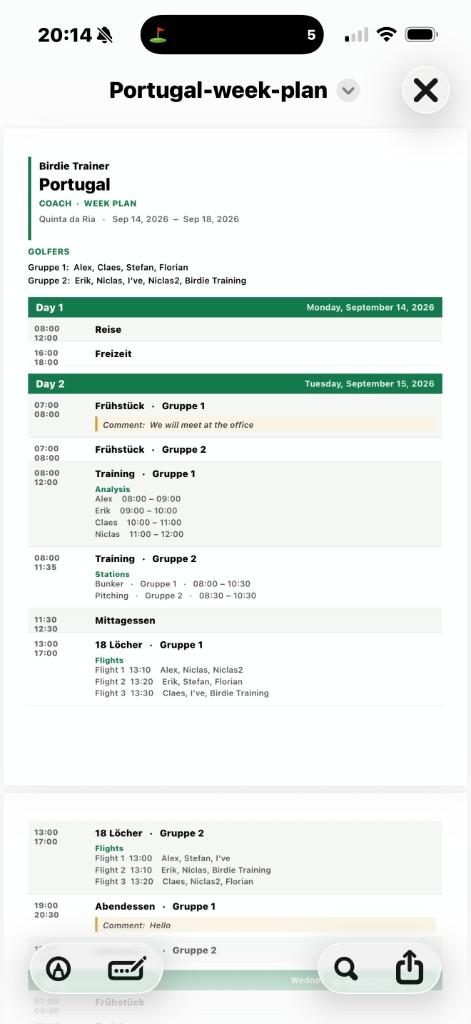 PDF of the golf trip training plan