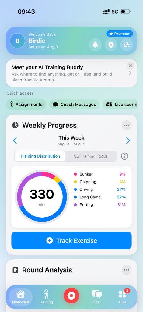 Student dashboard on iPhone